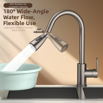 Varinis universalus galvos virtuvės prašytuvas, vieno sąnario dizainas, keramikinis kartridžo vožtuvas, pritaikoma apdaila