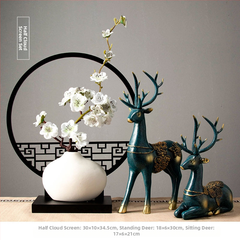 Namų dekoratyvinė figūra, rankų darbo, augalo motyvas, naujas kinietiškas stilius, medžiaga: plastikas ir derva