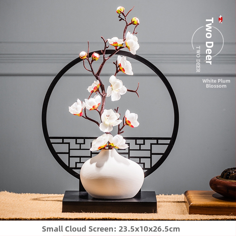 Namų dekoratyvinė figūra, rankų darbo, augalo motyvas, naujas kinietiškas stilius, medžiaga: plastikas ir derva