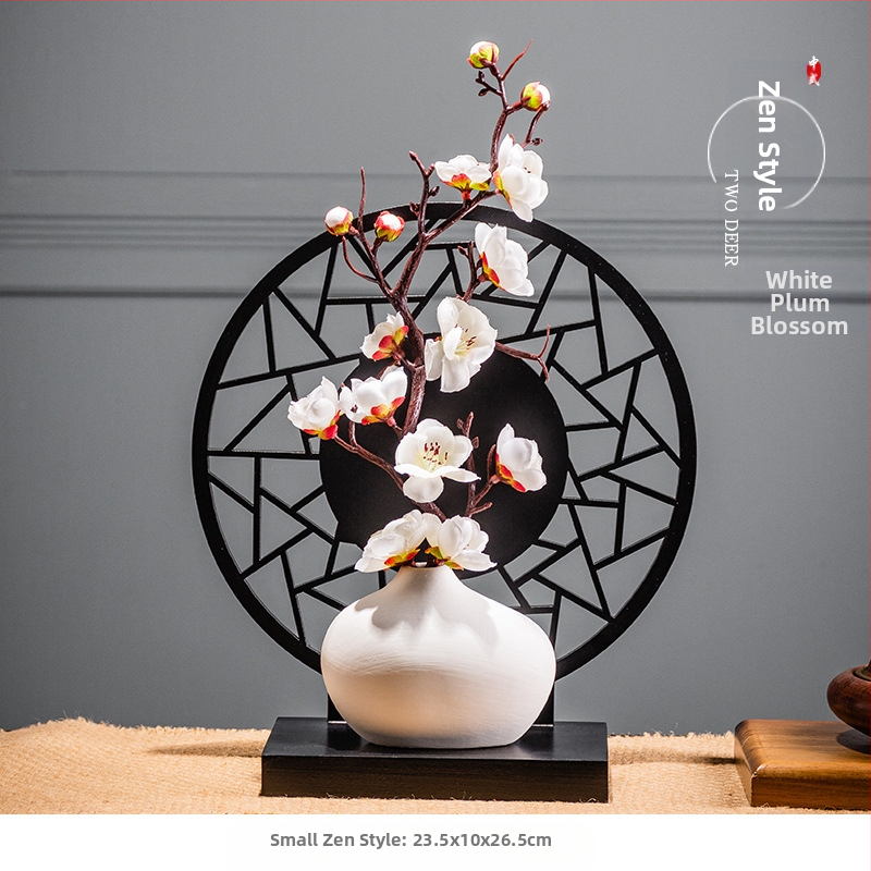 Namų dekoratyvinė figūra, rankų darbo, augalo motyvas, naujas kinietiškas stilius, medžiaga: plastikas ir derva