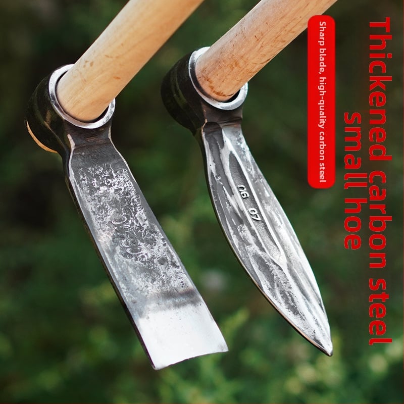 Ръчно кована малка лопата с дървена дръжка за земеделие, градина и билколечение — Qingxiang