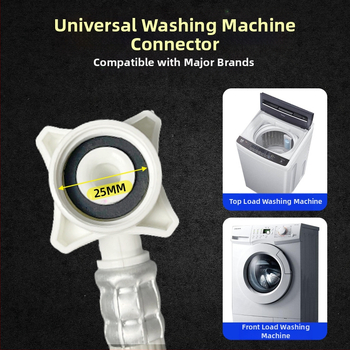 PVC vandens įvado vamzdis išplėtimas automatinei skalbimoi mašinai su būgnu, rankinis montavimas, modelis 4/6 taškai, 1,6 MPa, 0–100°C