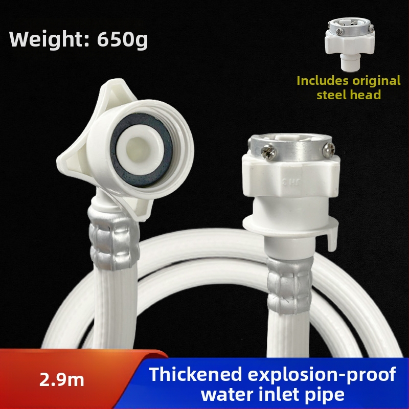 PVC vandens įvado vamzdis išplėtimas automatinei skalbimoi mašinai su būgnu, rankinis montavimas, modelis 4/6 taškai, 1,6 MPa, 0–100°C