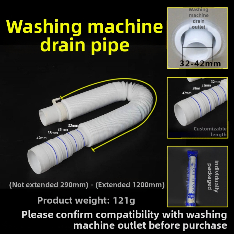 PVC vandens įvado vamzdis išplėtimas automatinei skalbimoi mašinai su būgnu, rankinis montavimas, modelis 4/6 taškai, 1,6 MPa, 0–100°C