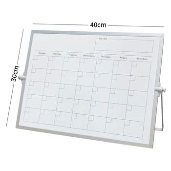 Διπλής όψεως μαγνητικός λευκός πίνακας για επιφάνεια εργασίας με αλουμινένιο πλαίσιο και μεταλλικό πάνελ