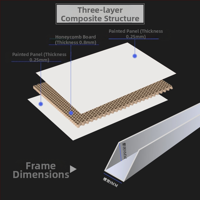 Двустранна магнитна бяла дъска за бюро с алуминиева рамка и метален панел