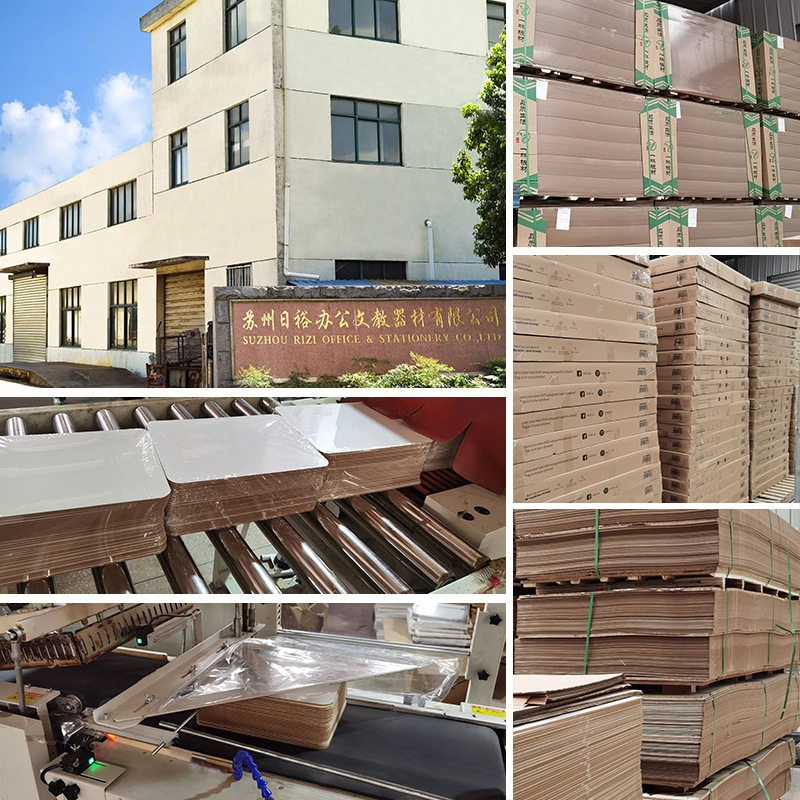 Двустранна магнитна бяла дъска за бюро с алуминиева рамка и метален панел