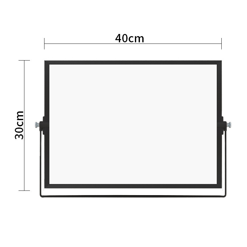 Двустранна магнитна бяла дъска за бюро с алуминиева рамка и метален панел