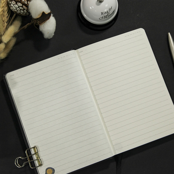 Σημειωματάριο Muko με δέσιμο από κλωστή, κάλυμμα από άλλο υλικό, χαρτί από ακατέργαστο πολτό ξύλου, 40 g/m², περισσότερες από 100 σελίδες, φυσικό, δημιουργικό και μοντέρνο στυλ