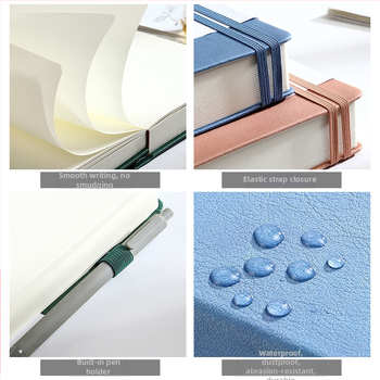 Μπλοκ σημειώσεων με PU κάλυμμα, δέσιμο γραμμικής στερέωσης, Dowling χαρτί, 80 g/m², επιχειρηματικό στυλ