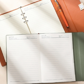 Σημειωματάριο Ness με αποσπώμενα φύλλα, Dowling χαρτί, 80 g, 200 σελίδες, PU κάλυμμα, επιχειρηματικό γραφείο στυλ