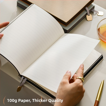 Λιτό επιχειρηματικό σημειωματάριο με κάλυμμα PU από μαλακό δέρμα, γραμμικό δέσιμο, χαρτί 100 g, περισσότερες από 200 σελίδες, επιλογή εκτύπωσης λογότυπου.