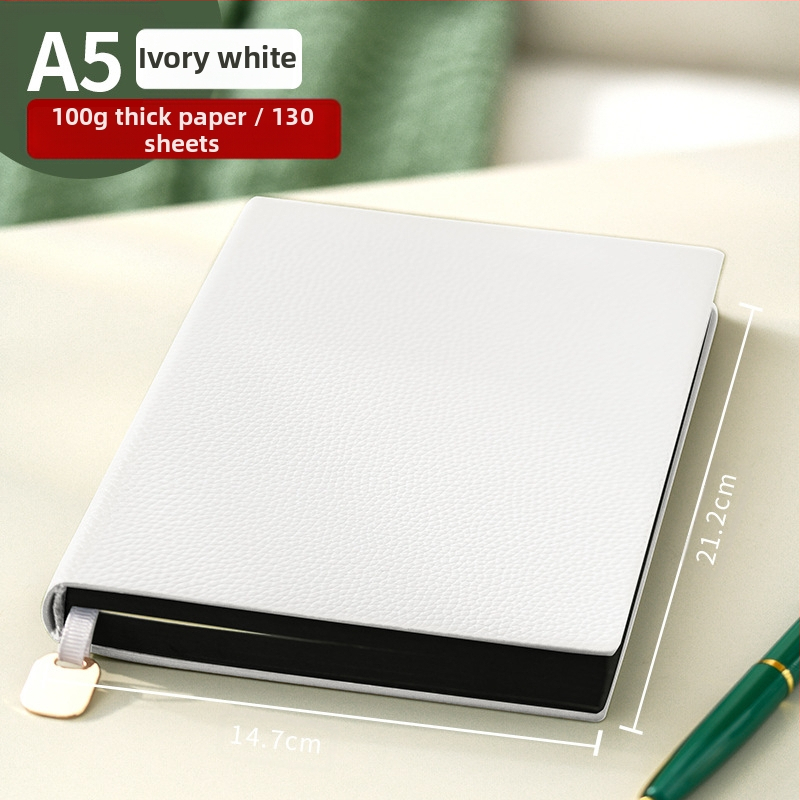 Λιτό επιχειρηματικό σημειωματάριο με κάλυμμα PU από μαλακό δέρμα, γραμμικό δέσιμο, χαρτί 100 g, περισσότερες από 200 σελίδες, επιλογή εκτύπωσης λογότυπου.