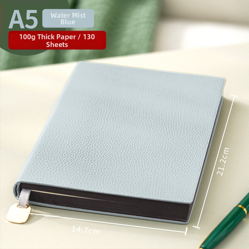 Λιτό επιχειρηματικό σημειωματάριο με κάλυμμα PU από μαλακό δέρμα, γραμμικό δέσιμο, χαρτί 100 g, περισσότερες από 200 σελίδες, επιλογή εκτύπωσης λογότυπου.