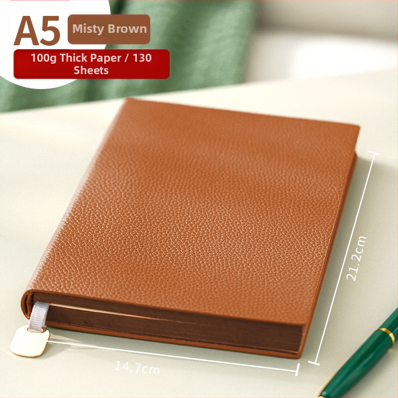 Λιτό επιχειρηματικό σημειωματάριο με κάλυμμα PU από μαλακό δέρμα, γραμμικό δέσιμο, χαρτί 100 g, περισσότερες από 200 σελίδες, επιλογή εκτύπωσης λογότυπου.