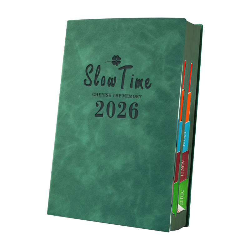 Σημειωματάριο με κάλυμμα από συνθετικό δέρμα, δέσιμο με γραμμές, χαρτί Dowling, 80 gsm, 300–400 σελίδες, ημερήσιο προγραμματισμό και διαχείριση χρόνου