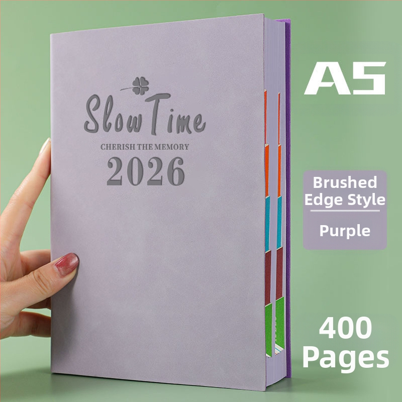 Σημειωματάριο με κάλυμμα από συνθετικό δέρμα, δέσιμο με γραμμές, χαρτί Dowling, 80 gsm, 300–400 σελίδες, ημερήσιο προγραμματισμό και διαχείριση χρόνου