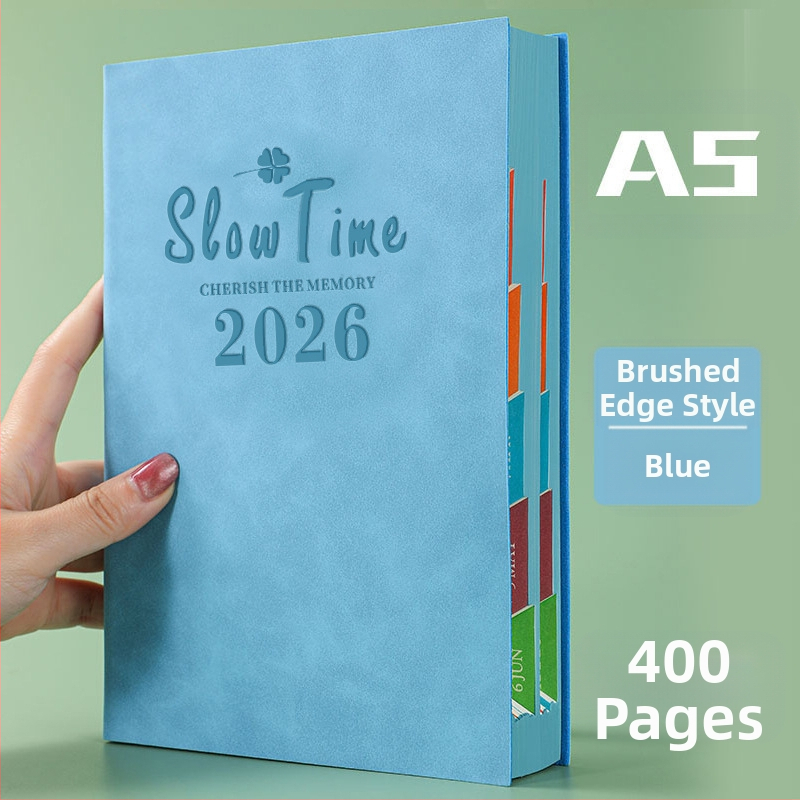 Σημειωματάριο με κάλυμμα από συνθετικό δέρμα, δέσιμο με γραμμές, χαρτί Dowling, 80 gsm, 300–400 σελίδες, ημερήσιο προγραμματισμό και διαχείριση χρόνου