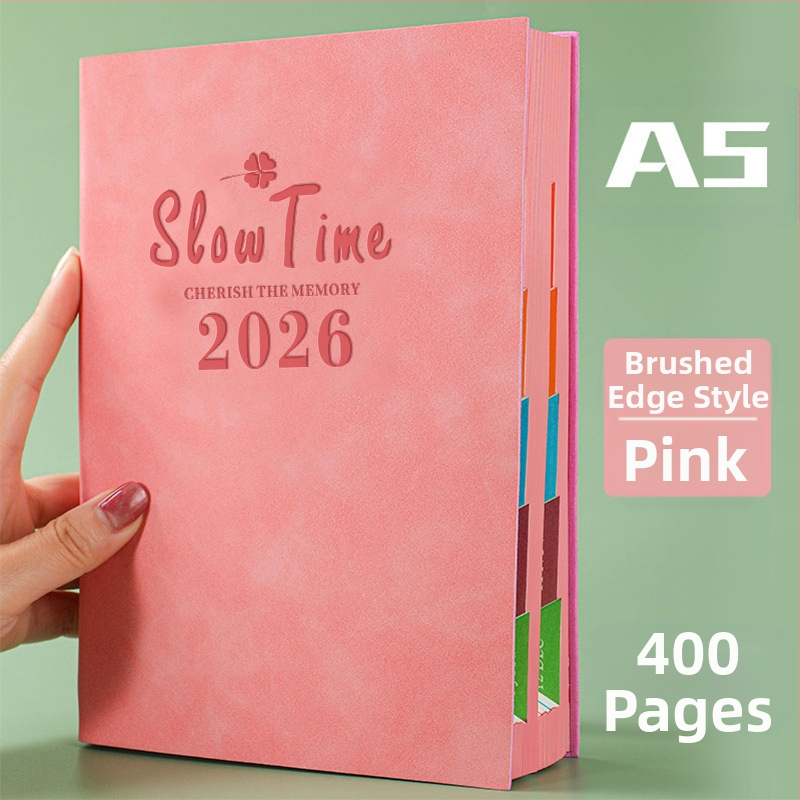 Σημειωματάριο με κάλυμμα από συνθετικό δέρμα, δέσιμο με γραμμές, χαρτί Dowling, 80 gsm, 300–400 σελίδες, ημερήσιο προγραμματισμό και διαχείριση χρόνου