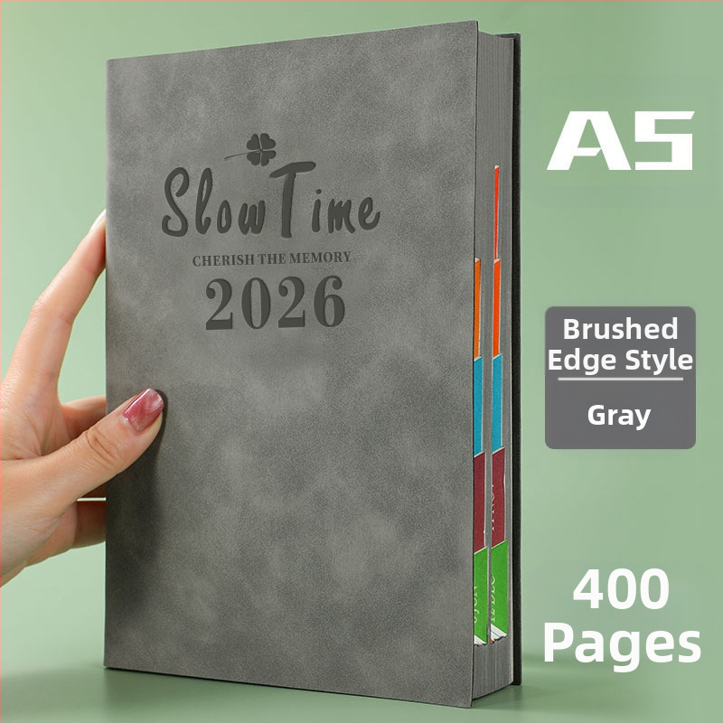 Σημειωματάριο με κάλυμμα από συνθετικό δέρμα, δέσιμο με γραμμές, χαρτί Dowling, 80 gsm, 300–400 σελίδες, ημερήσιο προγραμματισμό και διαχείριση χρόνου