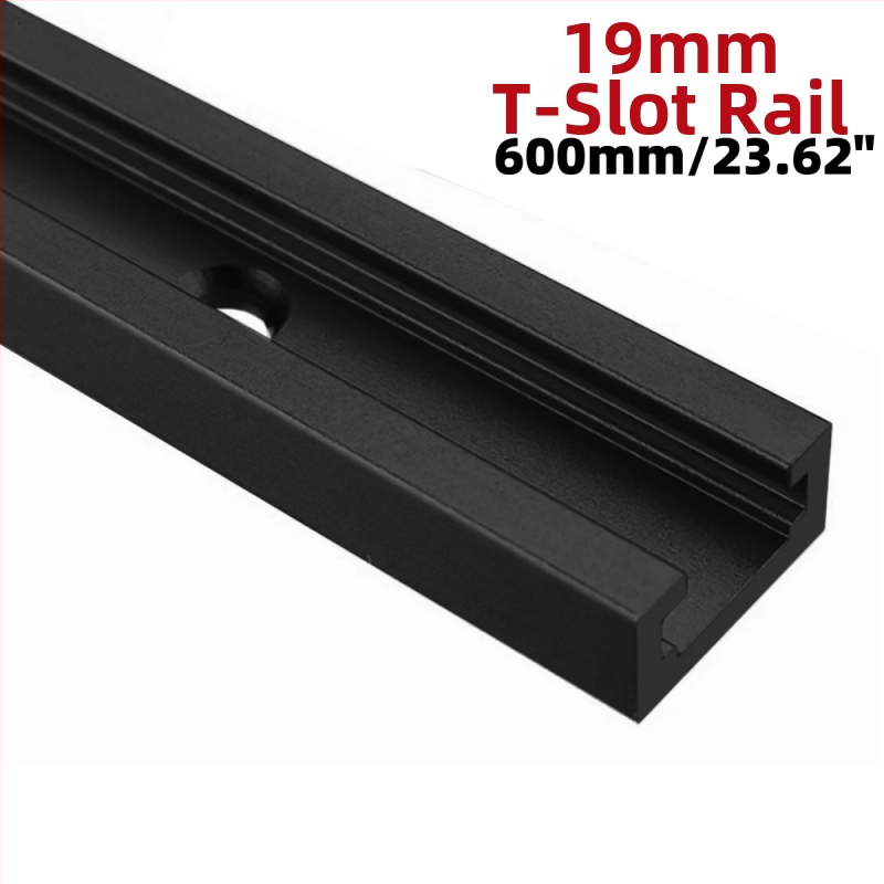 Αλουμινένιος οδηγός ράγα για ξυλουργική, Μοντέλο 19, με περιοριστή, ένα κιτ, κατάλληλο για DIY τραπέζι