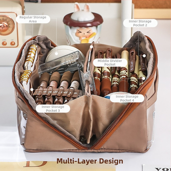 Θήκη μολυβιών Capybara-Layer, Διαφανής και Μεγάλης Χωρητικότητας, Πολυλειτουργική Θήκη Γραφείων για Παιδιά — Μάρκα: Other; Υλικό: Υφαντό; Φύλο: Οικουμενικό; Στυλ: Κορεατικό