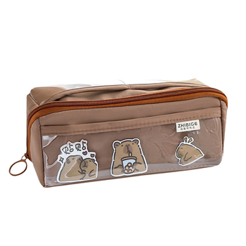 Θήκη μολυβιών Capybara-Layer, Διαφανής και Μεγάλης Χωρητικότητας, Πολυλειτουργική Θήκη Γραφείων για Παιδιά — Μάρκα: Other; Υλικό: Υφαντό; Φύλο: Οικουμενικό; Στυλ: Κορεατικό