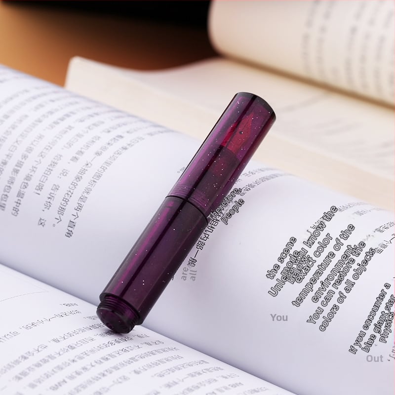 Master φοντάν πένα με ακρυλικό περίβλημα, σύστημα τροφοδοσίας μελανιού με δοχείο, ακροφύσιο ιριδίου, μοντέλο Pill, σχεδίαση για τσέπη, σκληρή συσκευασία από χαρτόνι