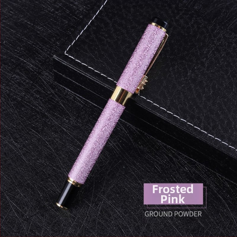 Eternal plunksninis rašiklis rinkinys su trim dalių dovanojimo dėžutėje — metalinis korpusas, rašalo tiekimo sistema su kasete ir sugerikliu, metalinis antgalis, logotipo spauda įmanoma