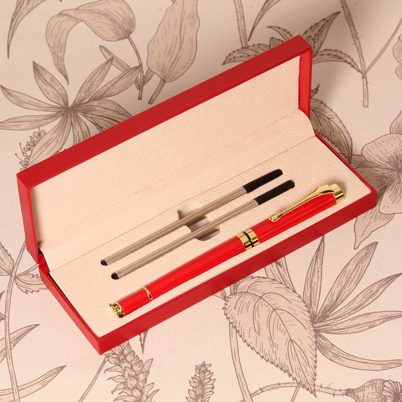 Hill plastikinis verslo dovanų rašiklių rinkinys dovanų dėžutėje su pritaikytu logotipu, modernus minimalistinis stilius