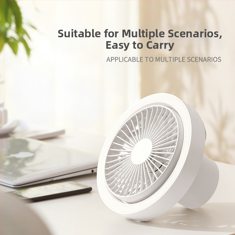 Επιτραπέζιος ανεμιστήρας με κίνηση κεφαλής, φόρτιση USB, ενσωματωμένη μπαταρία 4000-6000 mAh, 4 ταχύτητες, κινητήρας brushless, ήσυχη λειτουργία κάτω από 36 dB