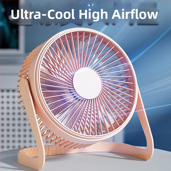 USB настолен вентилатор, 5 лopatки, 2 скорости, 2,5 W, тих до 36 dB