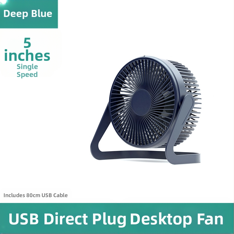 USB настолен вентилатор, 5 лopatки, 2 скорости, 2,5 W, тих до 36 dB