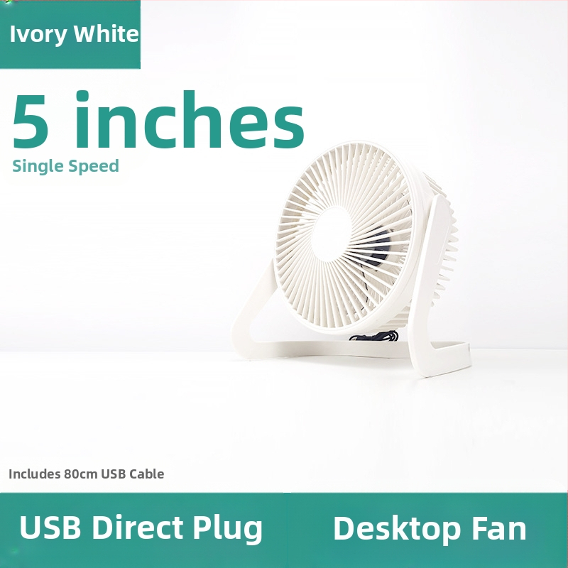 USB настолен вентилатор, 5 лopatки, 2 скорости, 2,5 W, тих до 36 dB