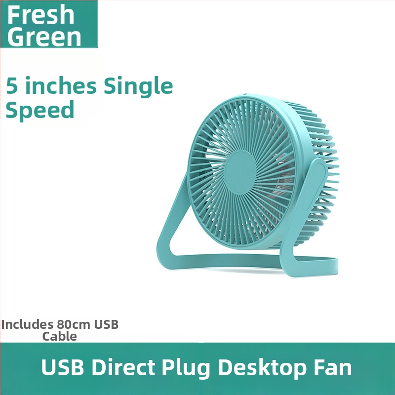 USB настолен вентилатор, 5 лopatки, 2 скорости, 2,5 W, тих до 36 dB