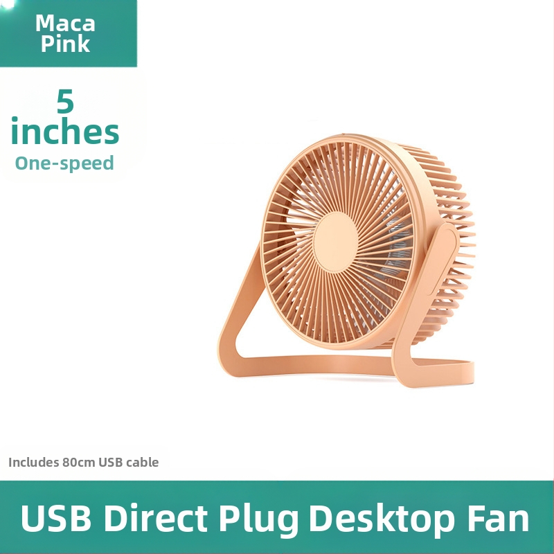 USB настолен вентилатор, 5 лopatки, 2 скорости, 2,5 W, тих до 36 dB