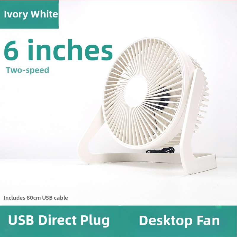 USB настолен вентилатор, 5 лopatки, 2 скорости, 2,5 W, тих до 36 dB
