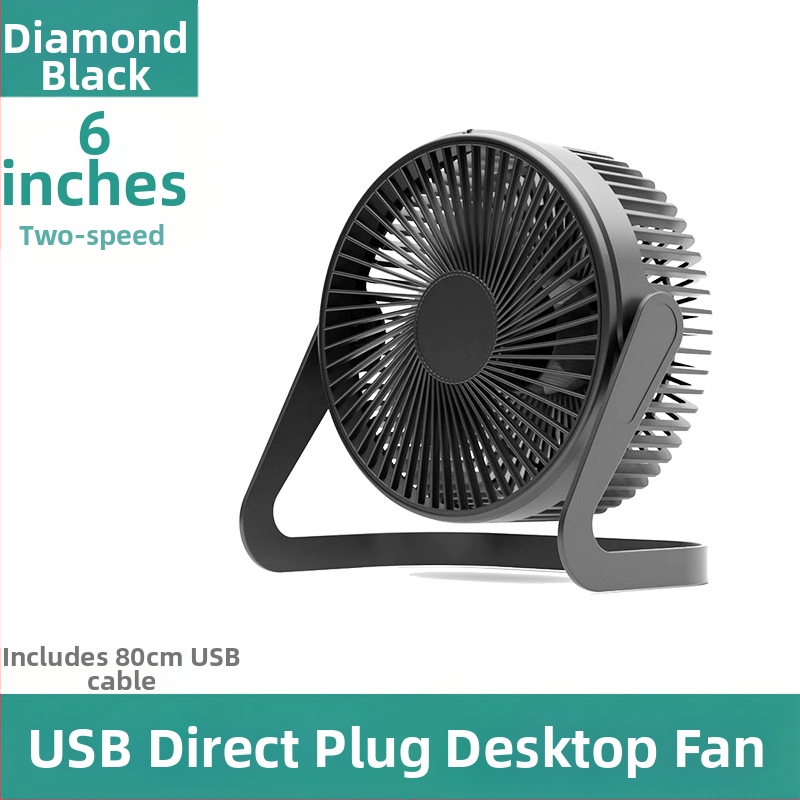 USB настолен вентилатор, 5 лopatки, 2 скорости, 2,5 W, тих до 36 dB