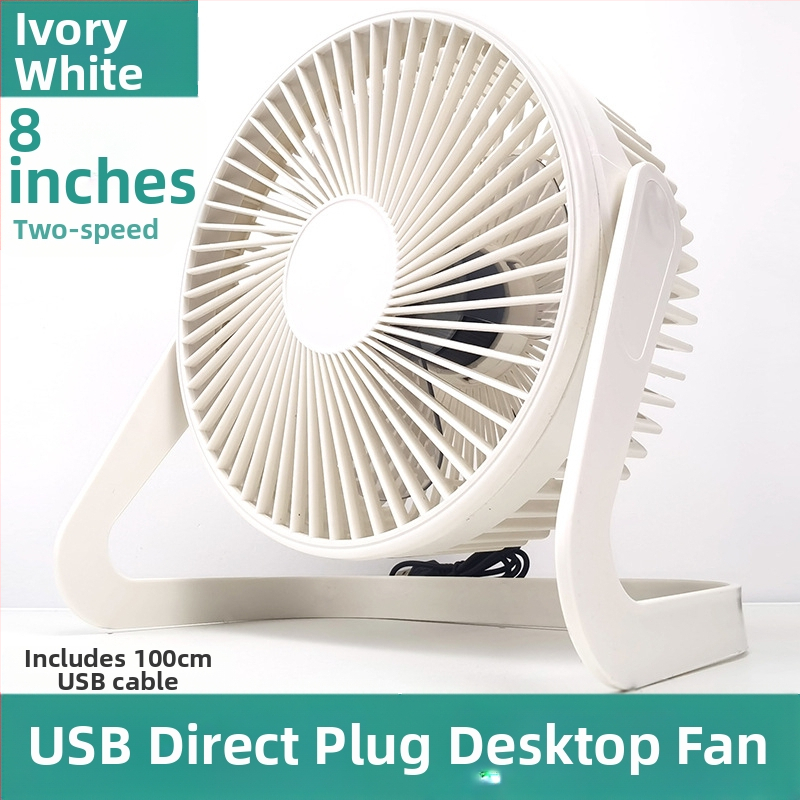 USB настолен вентилатор, 5 лopatки, 2 скорости, 2,5 W, тих до 36 dB