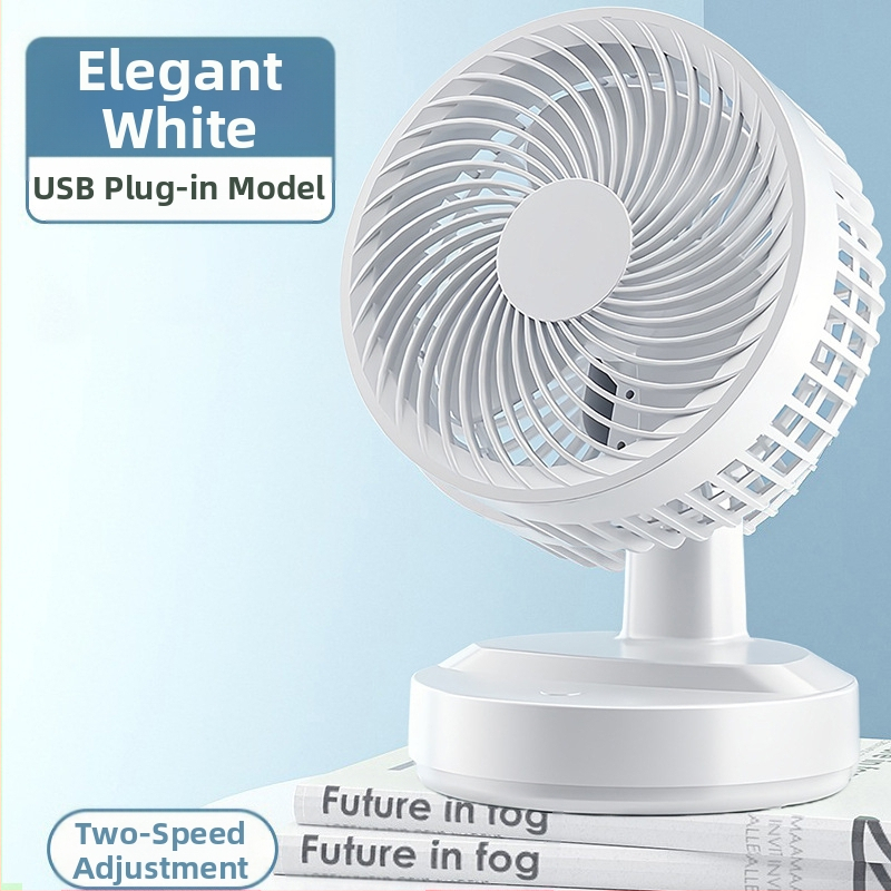 USB настолен вентилатор, 5 лopatки, 2 скорости, 2,5 W, тих до 36 dB