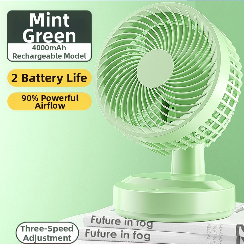 USB настолен вентилатор, 5 лopatки, 2 скорости, 2,5 W, тих до 36 dB