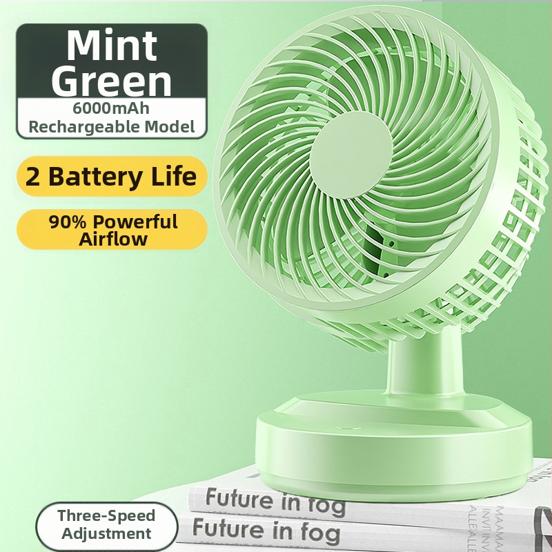 USB настолен вентилатор, 5 лopatки, 2 скорости, 2,5 W, тих до 36 dB