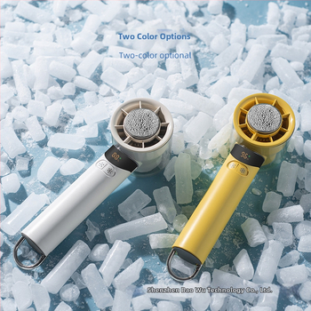 Φορητός ανεμιστήρας χειρός με τουρμποψύξη, καραμπίνερ, ψηφιακή οθόνη, USB επαναφορτιζόμενος, ήσυχος (Μοτέρ χωρίς ψήκτρες, ενσωματωμένη μπαταρία 3000mAh, 6 λεπίδες)