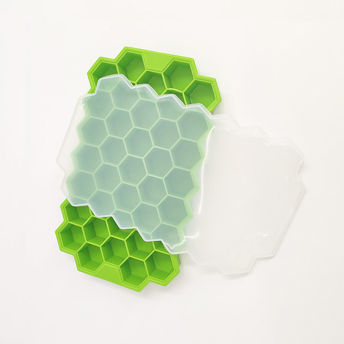 Silicone ledų formų rinkinys, 6 vnt., apvalios formos su 4 skylėmis, talpa 200 ml, greitas užšaldymas, lengvas išėmimas