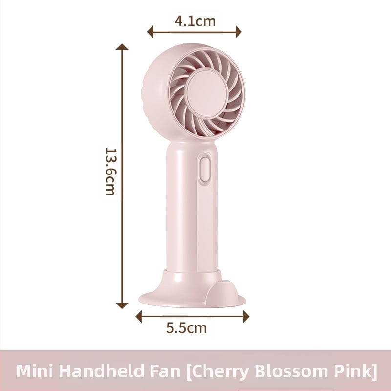 Rankinis purškimo ventiliatorius, nešiojamas mini USB įkrovimas, 6 mentelės, su šepetėlių varikliu, 3 greičiai, keičiamas Li-ion akumuliatorius 500–800 mAh