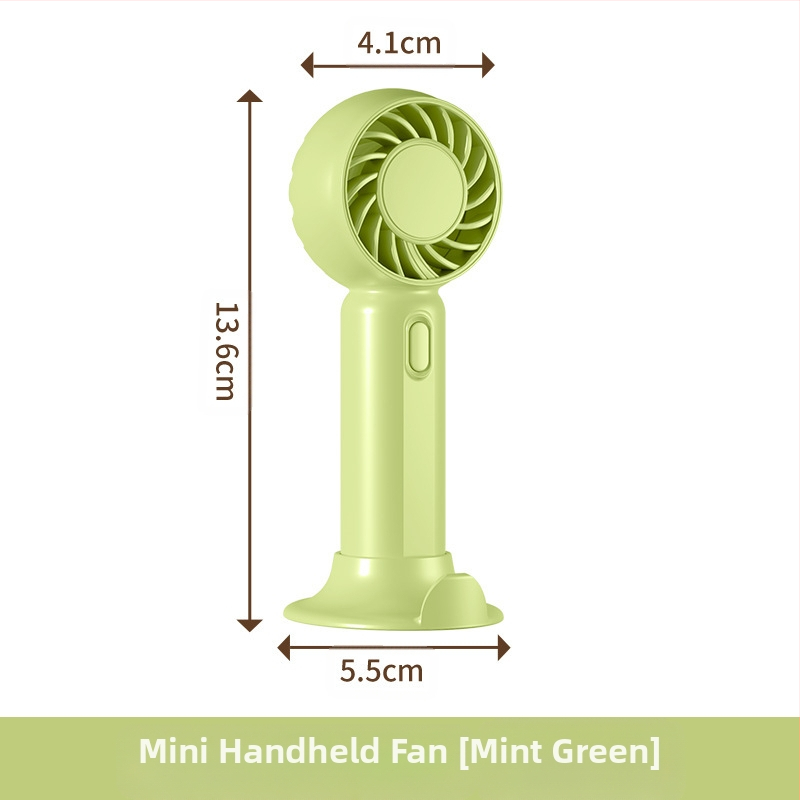 Rankinis purškimo ventiliatorius, nešiojamas mini USB įkrovimas, 6 mentelės, su šepetėlių varikliu, 3 greičiai, keičiamas Li-ion akumuliatorius 500–800 mAh