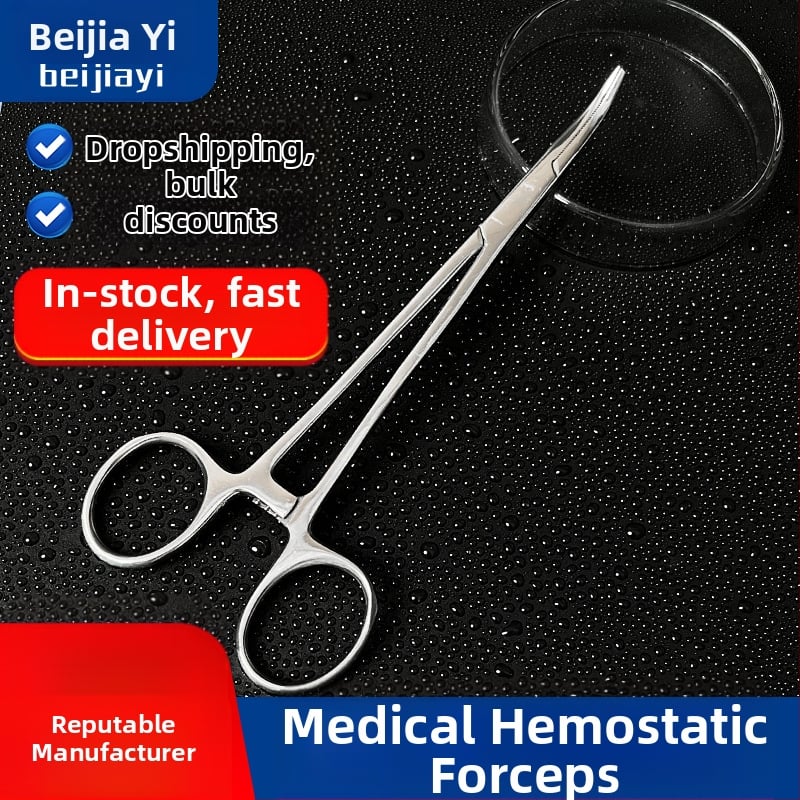 Ιατρικές λαβίδες αιμορραγίας από ανοξείδωτο ατσάλι, καθολική χρήση, αντιολισθητική λαβή, εργαλείο συμπίεσης, βάρος 0.04