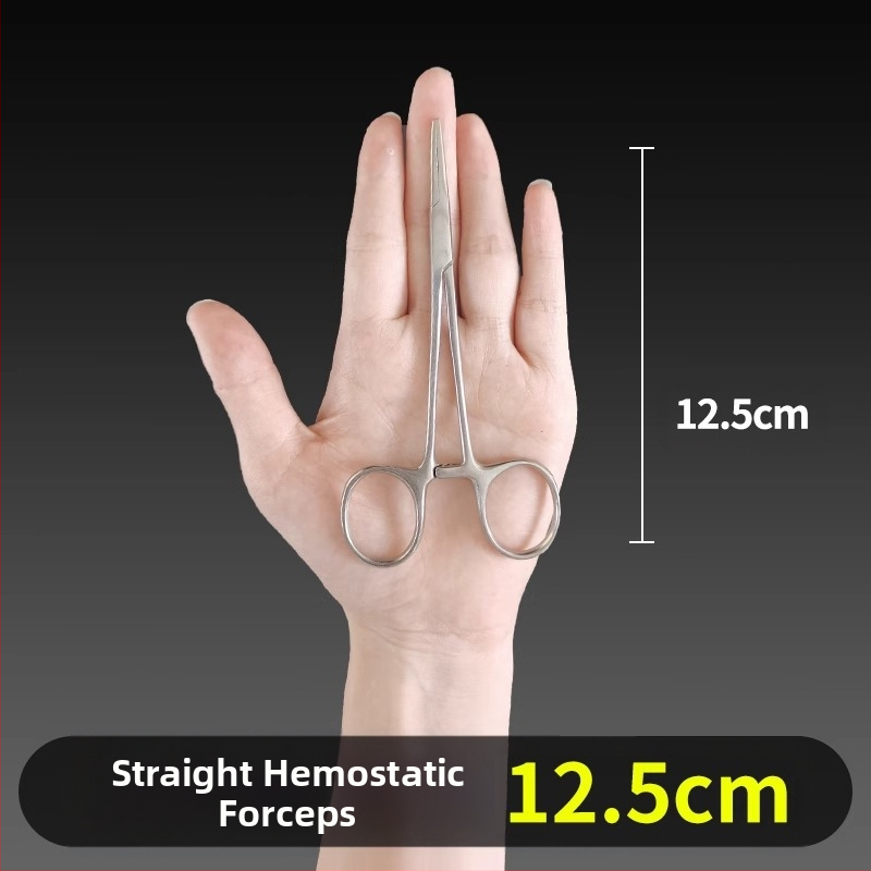 Ιατρικές λαβίδες αιμορραγίας από ανοξείδωτο ατσάλι, καθολική χρήση, αντιολισθητική λαβή, εργαλείο συμπίεσης, βάρος 0.04