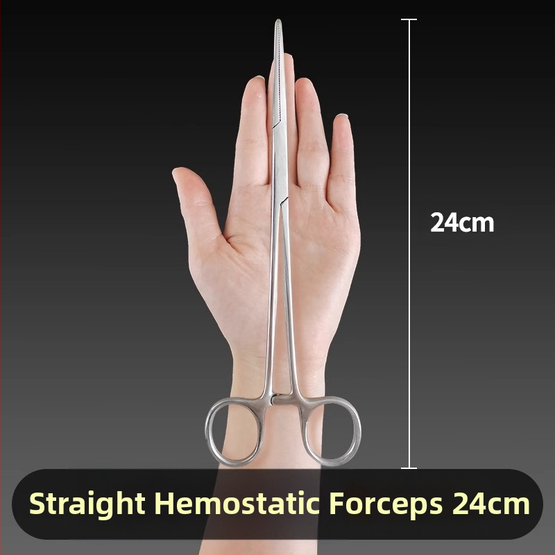 Ιατρικές λαβίδες αιμορραγίας από ανοξείδωτο ατσάλι, καθολική χρήση, αντιολισθητική λαβή, εργαλείο συμπίεσης, βάρος 0.04