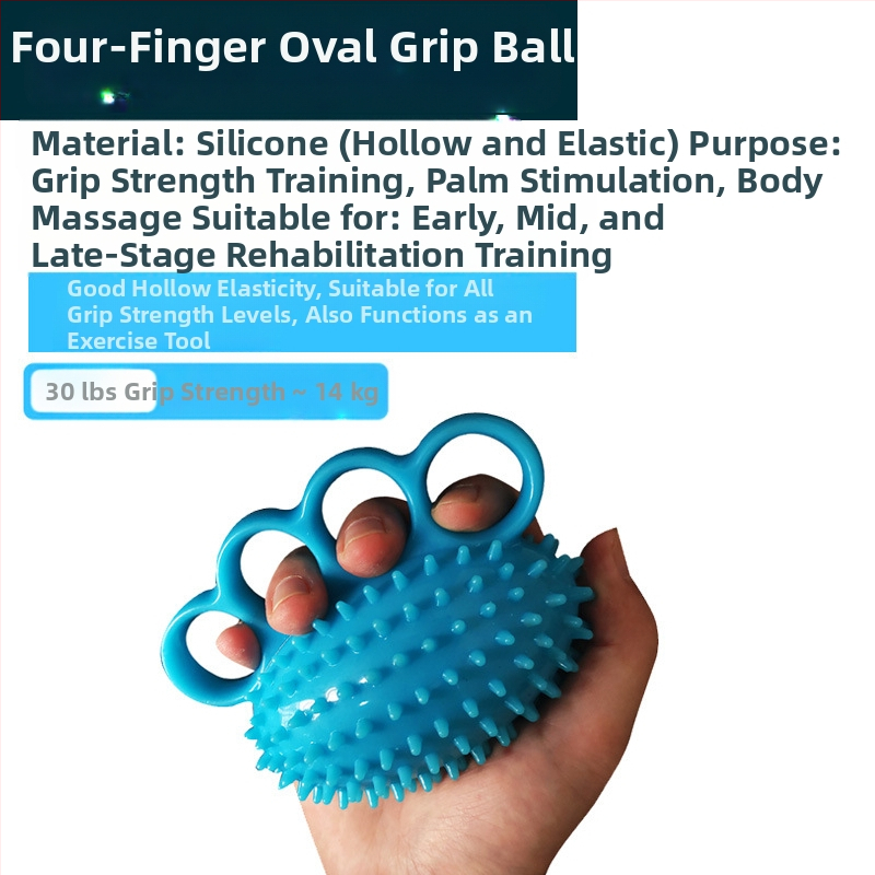 Rokas satvēriena treniņu lāpa pirkstu spēkam un muskuļu relaksācijai — ērkšķu masāžas lāpa, nav piepumpējama, piemērota bumbu spēlēm